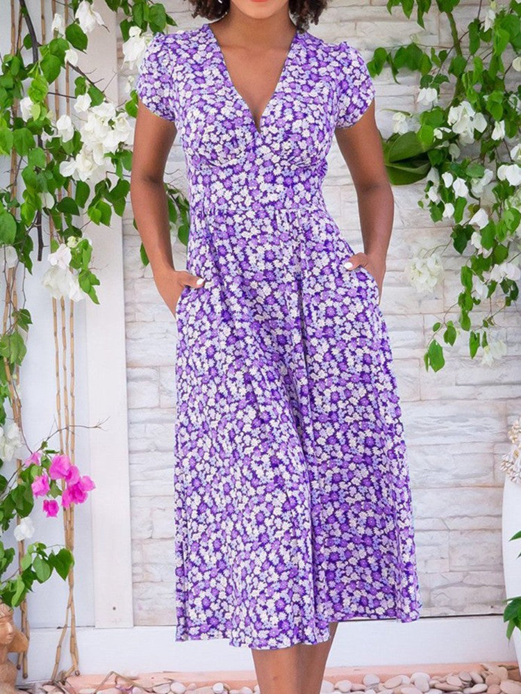 Andrea™ | Breezy Midi Dress with Vintage Charm