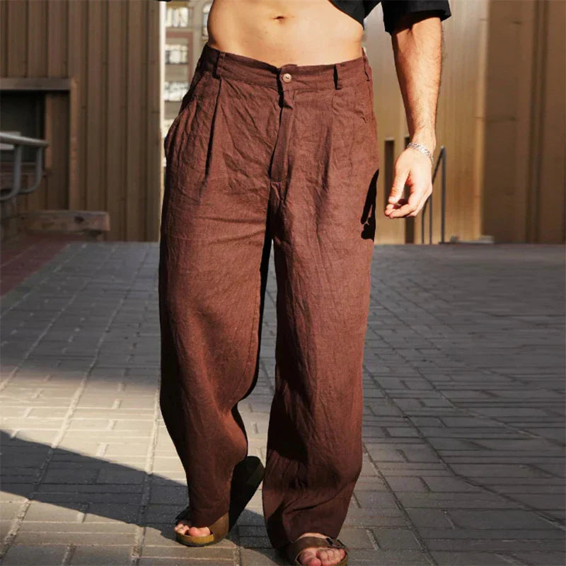 JAMES | WIDE-LEG LINEN TROUSERS