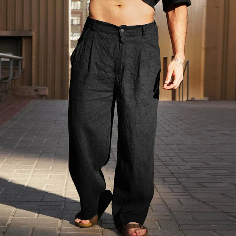 JAMES | WIDE-LEG LINEN TROUSERS