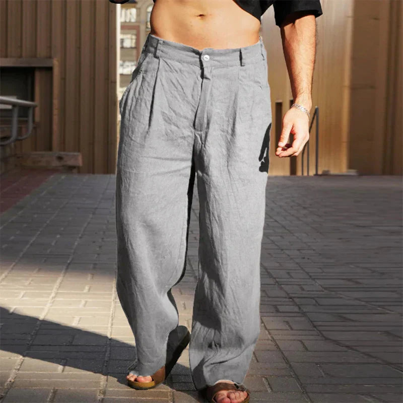 JAMES | WIDE-LEG LINEN TROUSERS