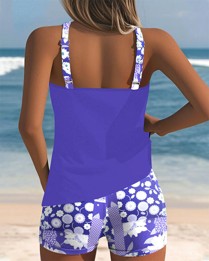 Tessa™ | Printed Boxer Tankini Swimsuit
