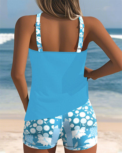 Tessa™ | Printed Boxer Tankini Swimsuit