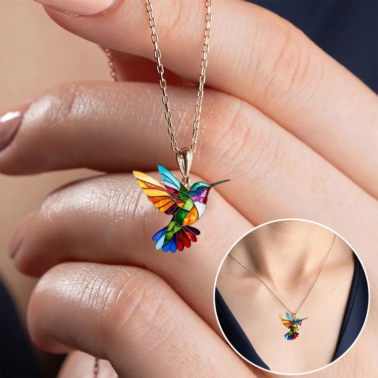 Josephine | Vibrant Hummingbird Charm Necklace