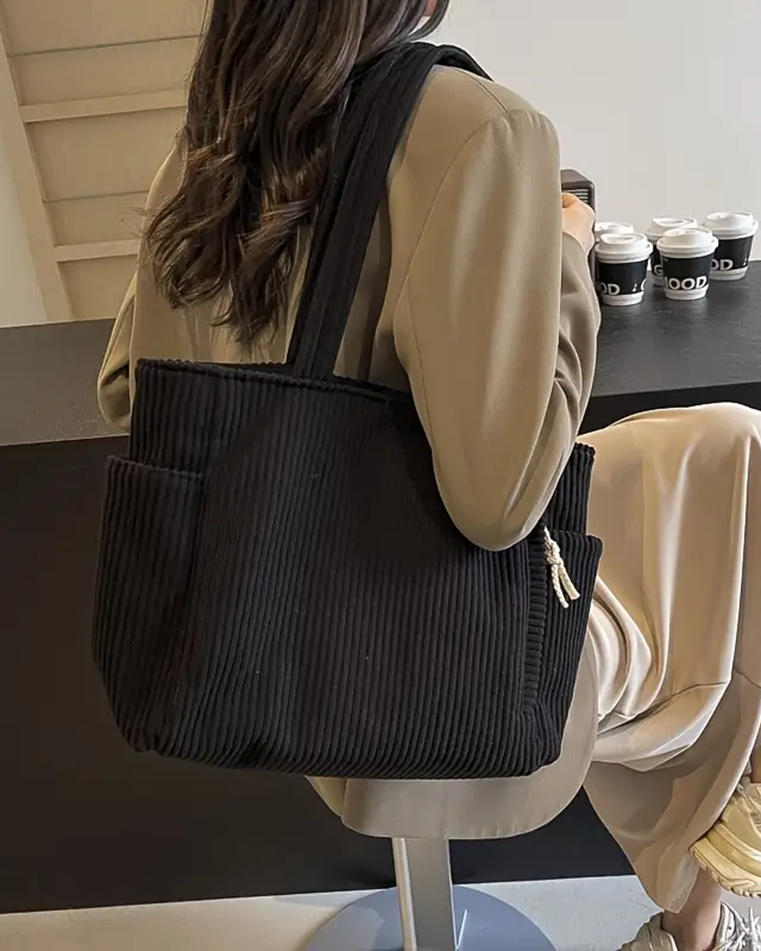 Mathilda™ | Ribbed Tote Bag