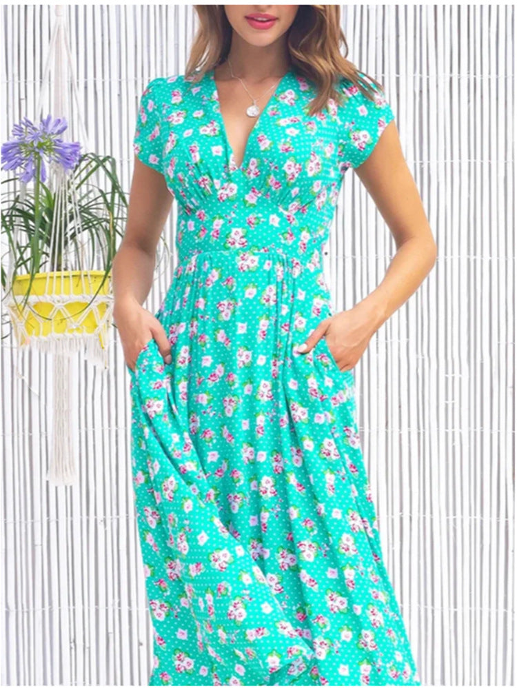 Andrea™ | Breezy Midi Dress with Vintage Charm