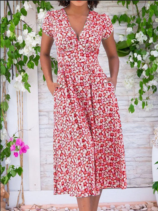 Andrea™ | Breezy Midi Dress with Vintage Charm