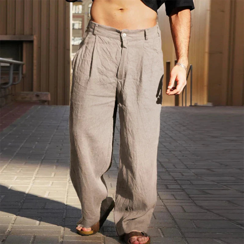 JAMES | WIDE-LEG LINEN TROUSERS