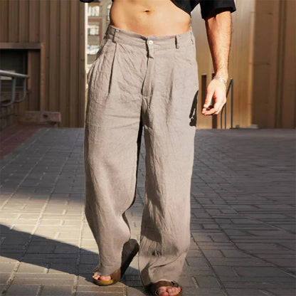 JAMES | WIDE-LEG LINEN TROUSERS