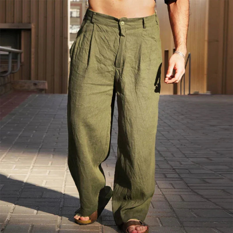 JAMES | WIDE-LEG LINEN TROUSERS