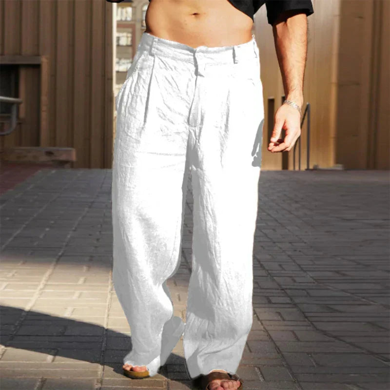 JAMES | WIDE-LEG LINEN TROUSERS